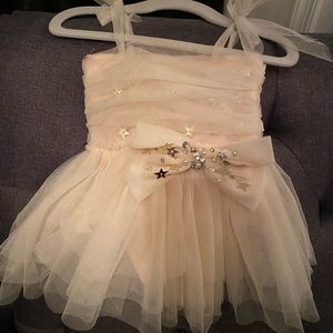 Maraud Sky 0-3months cream star tulle dress